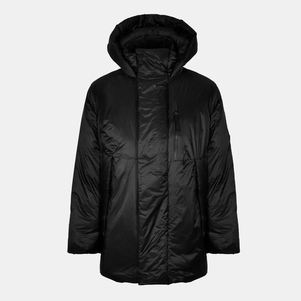 Rains Men's Torna Long Waterproof Windproof Hooded Medium Puffer Jacket