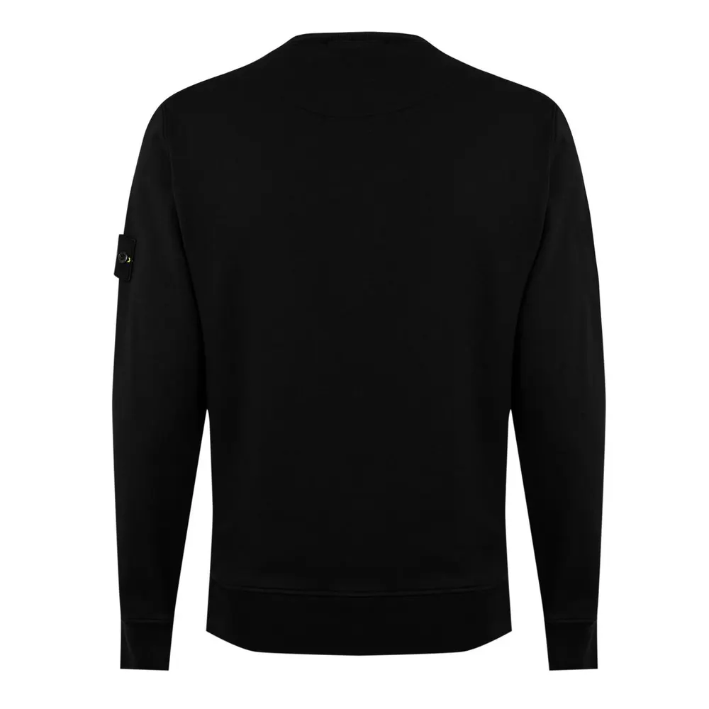 Stone Island Men's Logo Lightweight Cotton Fleece Jumper detail 2