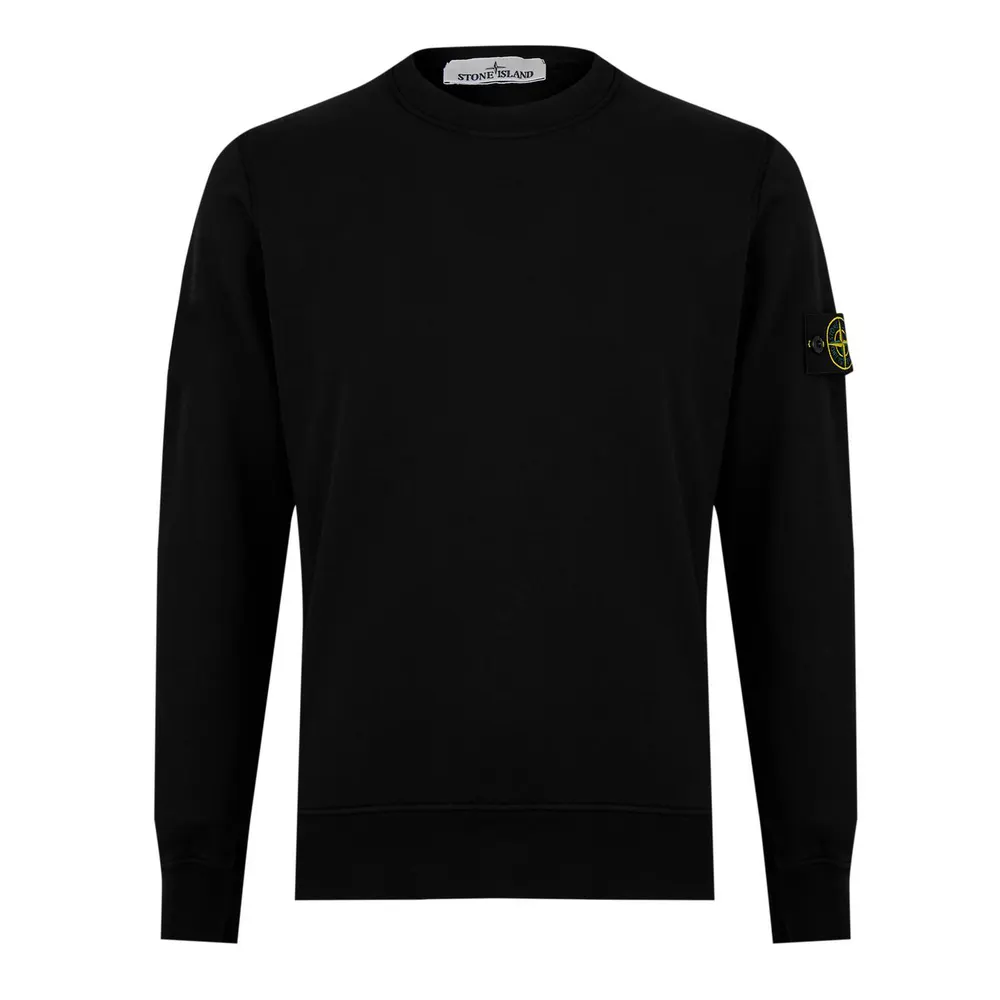 Stone Island Men's Logo Lightweight Cotton Fleece Jumper