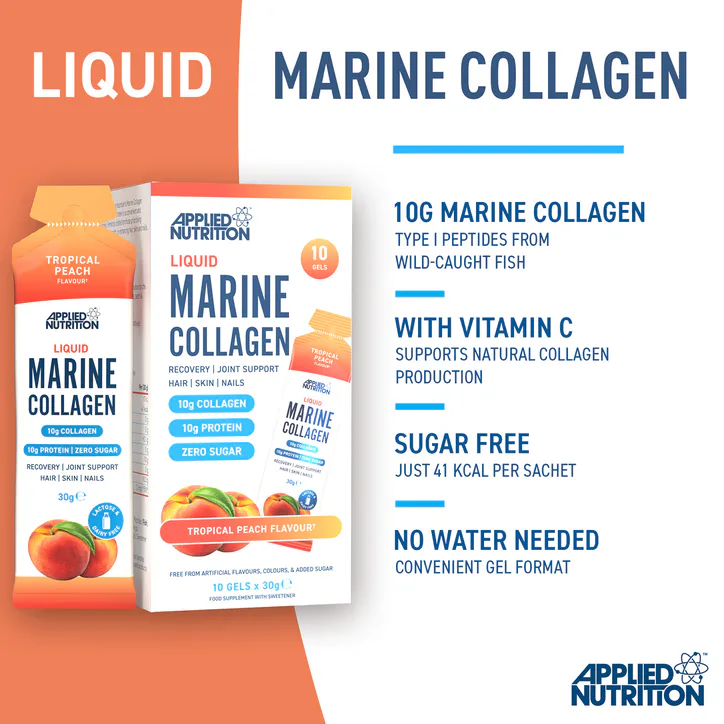 Applied Nutrition Liquid Marine Collagen Tropical Peach 10 Gels detail 2