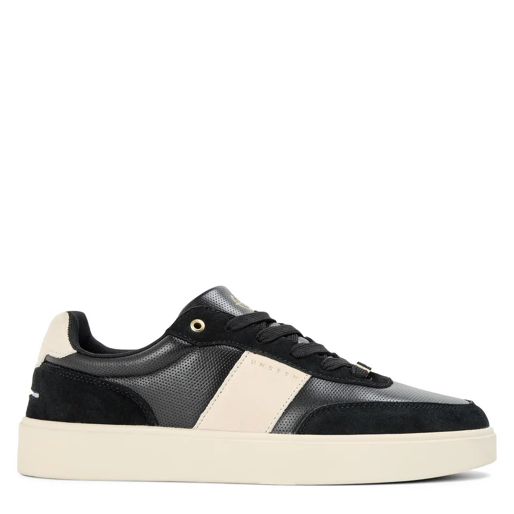 Unseen Footwear Men's Halket Low-Top Trainers in Black/Tpe/Gld – Footwear