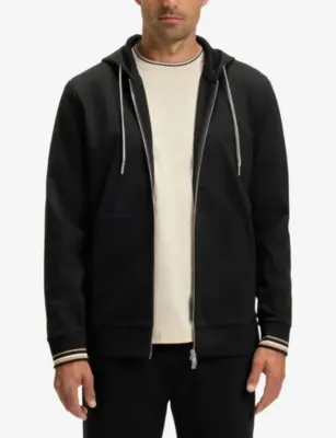 BOSS Zip-Through Cotton-Blend Hoody detail 3