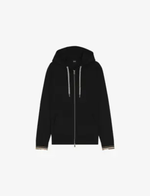 BOSS Zip-Through Cotton-Blend Hoody