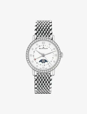 BLANCPAIN Villeret Quantième Phases de Lune Steel Automatic Watch 33.2mm in STEEL – Jewellery & Watches | Mens luxury watches