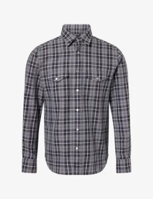 TOM FORD Checked Slim-Fit Cotton Shirt - 15.75