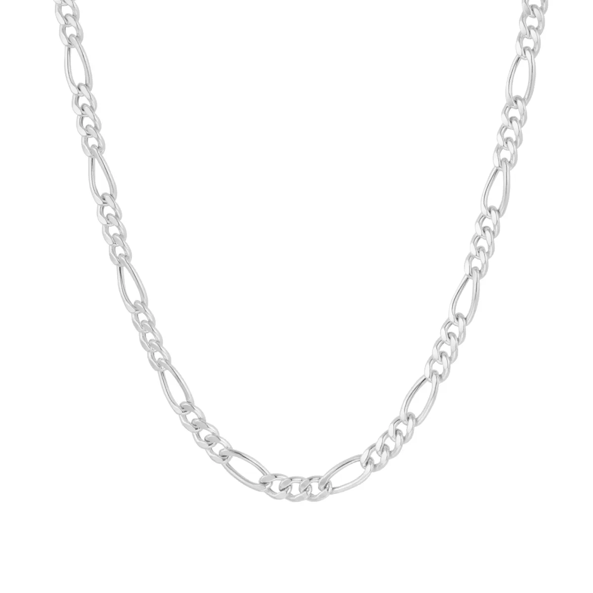 For Him Sterling Silver 5.6mm Figaro Chain