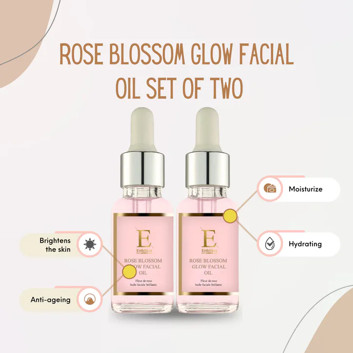 Erth Skin London 2x Rose Blossom Glow Facial Oil 30ml detail 2