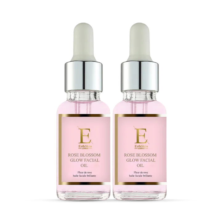 Erth Skin London 2x Rose Blossom Glow Facial Oil 30ml