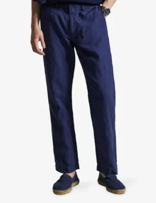 POLO RALPH LAUREN Bedford Classic-Fit Linen And Cotton Trousers - 32/32 detail 3