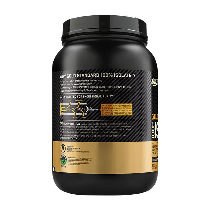 Optimum Nutrition Gold Standard 100% Isolate Protein Chocolate 930g detail 2