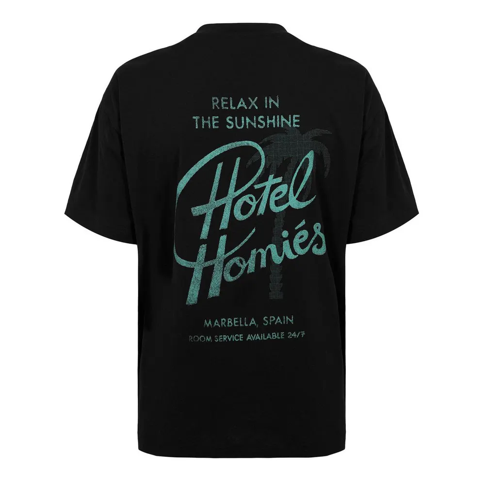 Homies Marbella HOMIES HOTEL T-SHIRT BLACK in Black, additional product view 2