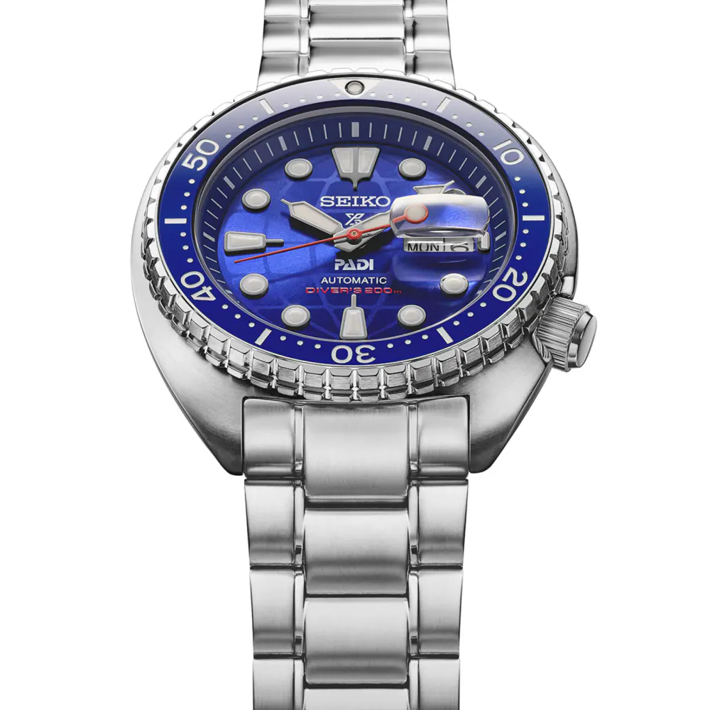 Seiko Prospex Prospex Mechanical PADI 60th Anniversary Limited Edition 'King Turtle' 45mm Mens Watch Blue detail 3