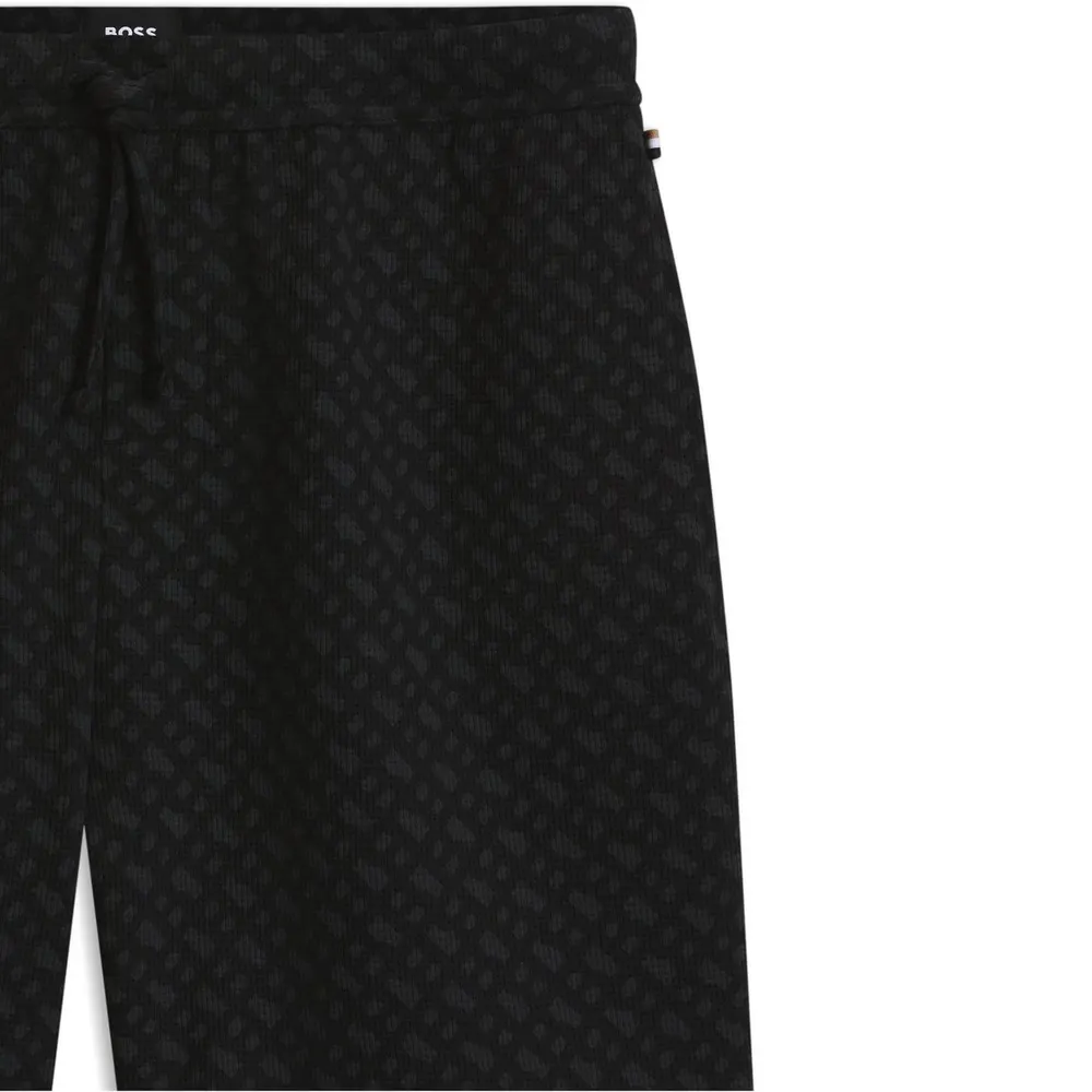 Boss Mens BOSS Waffle Shorts with Monogram Logo Detail detail 2