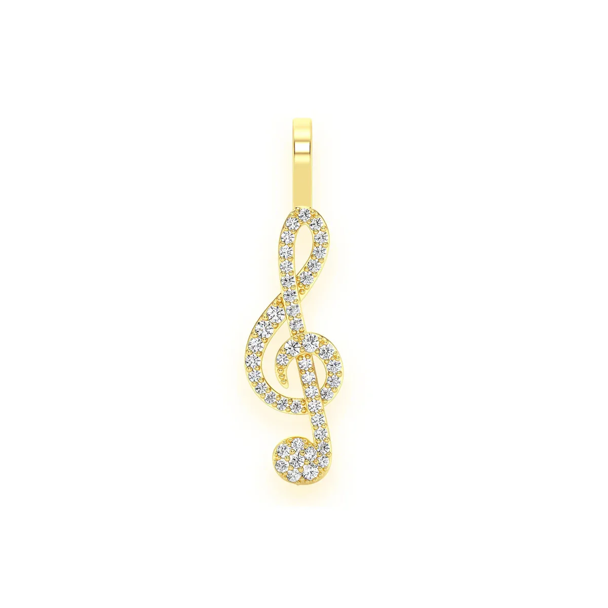 For Him Treble Clef Diamond Pendant in Rose Gold / Lab Grown Diamond – Pendant