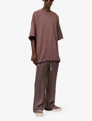 RICK OWENS Dietrich Drawstring Satin Trousers detail 2