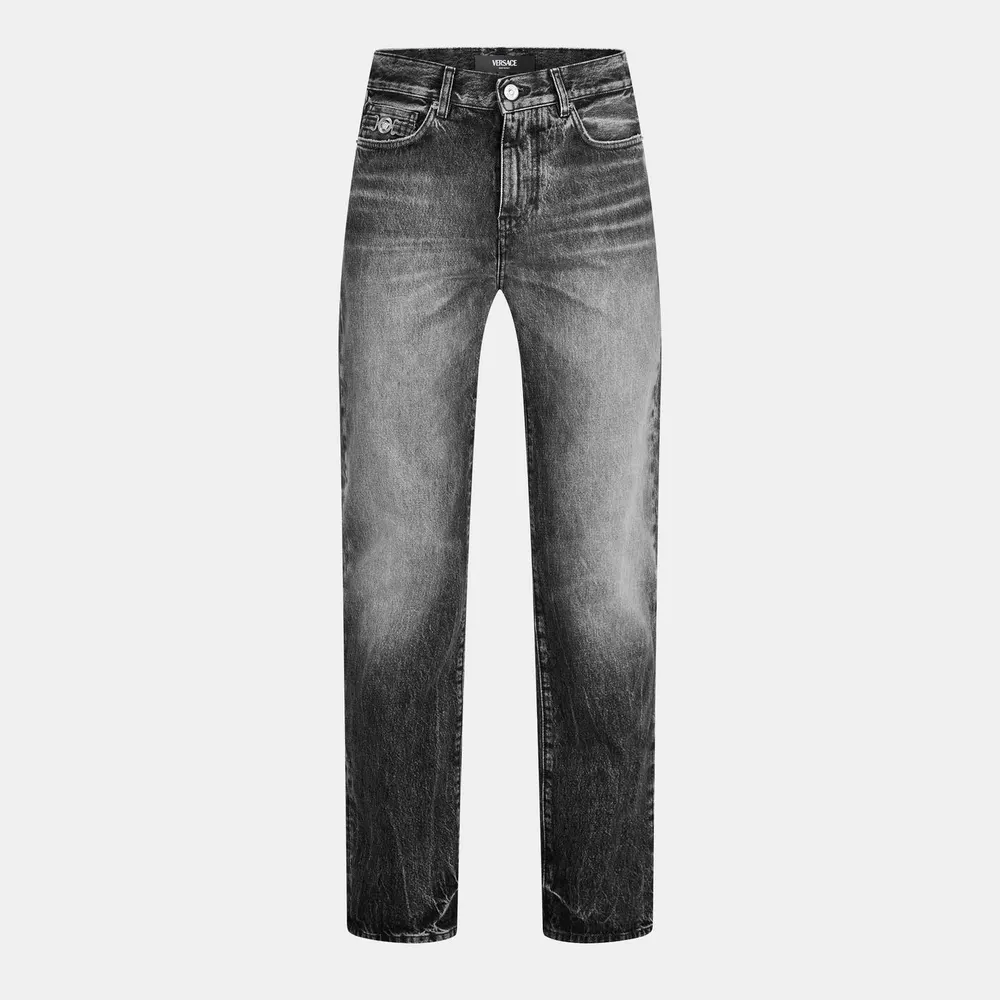 Versace Men's Stone Wash Slim Fit Jeans