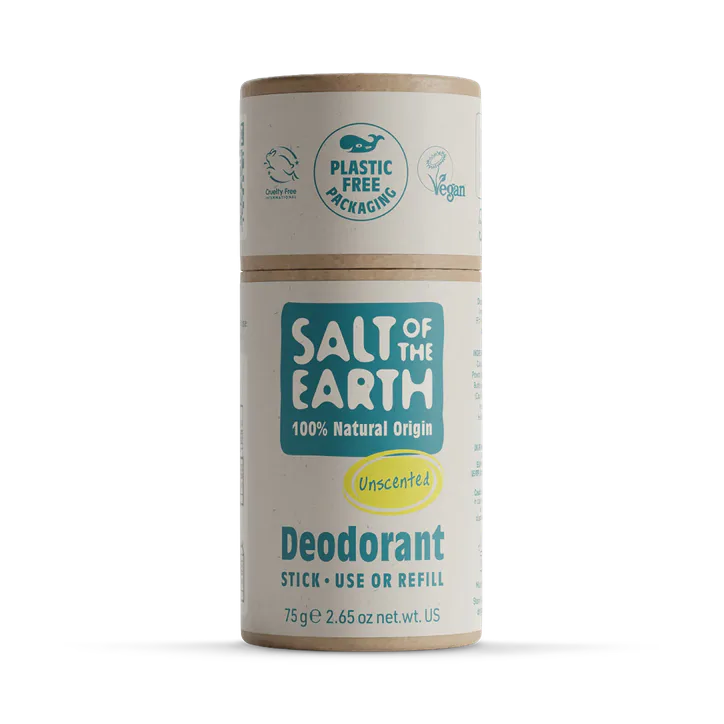 Salt of the Earth Unscented Natural Deodorant Stick - Use or Refill