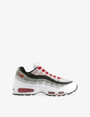 For Him Air Max 95 Suede and Mesh Trainers - 7 in WHITE COMET RED NEUTRAL – Mens | Trainers | Lace up trainers