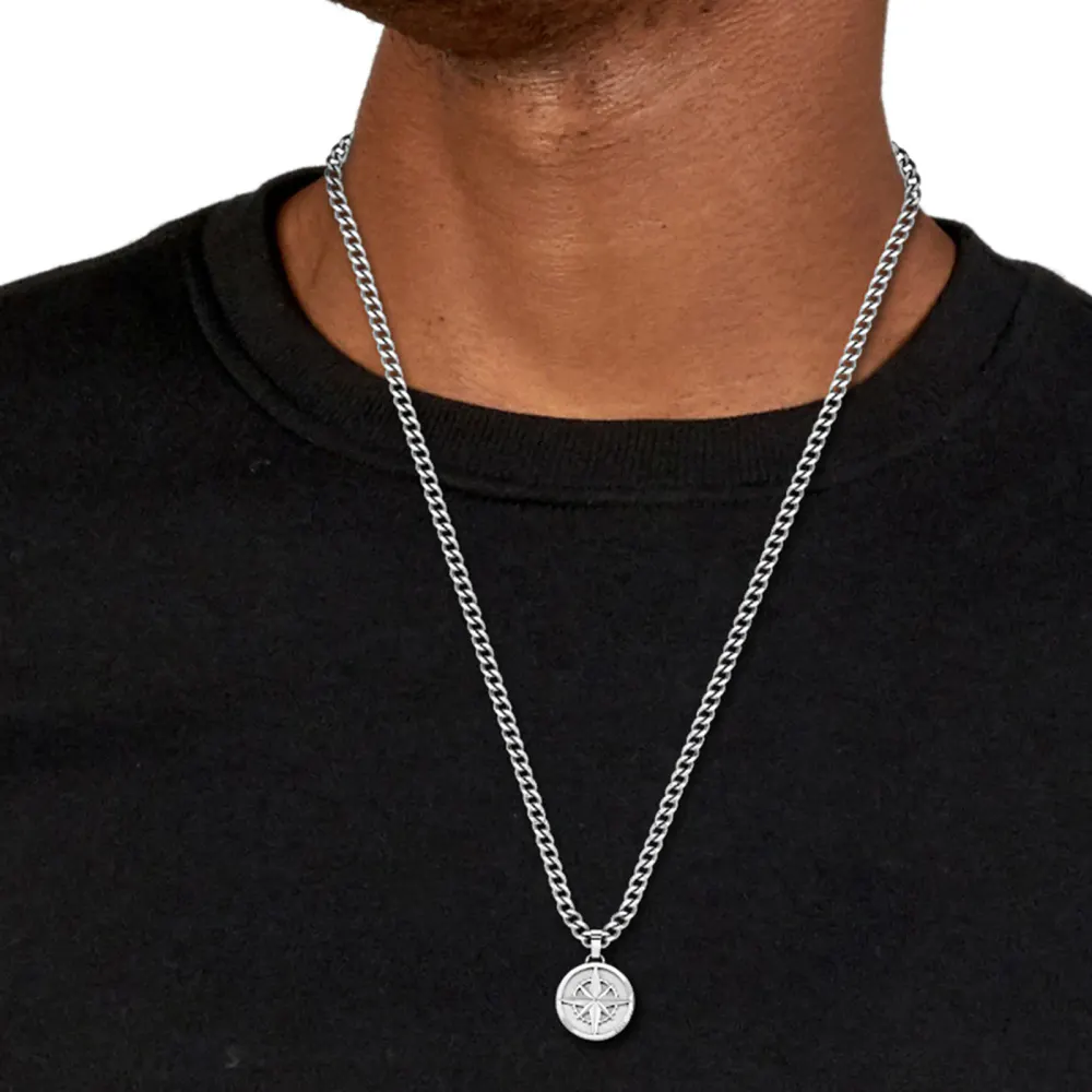 BOSS Gents BOSS North Stainless Steel Chain Pendant detail 2