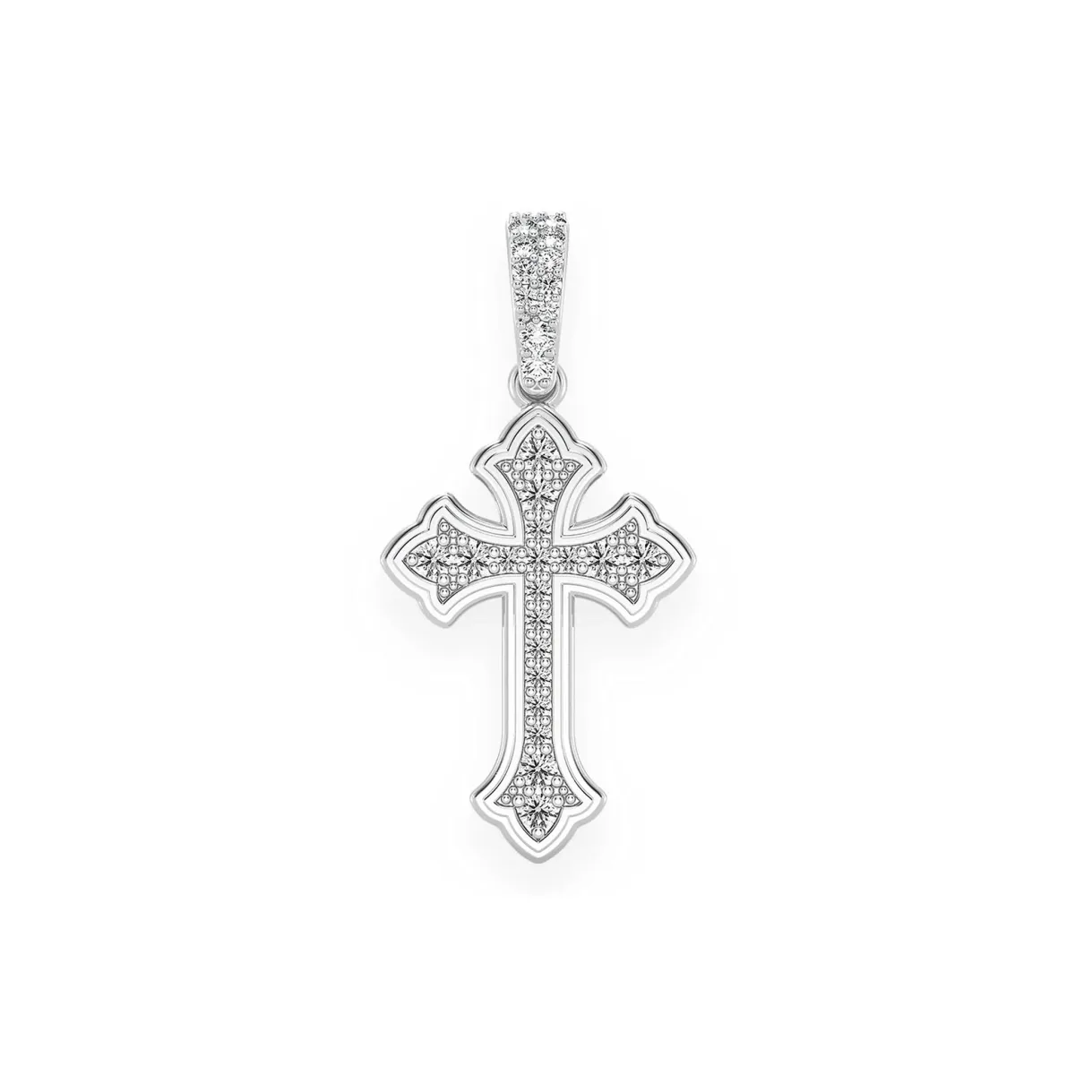For Him Rounded Cross Diamond Pendant in Rose Gold / Natural Diamond – Pendant