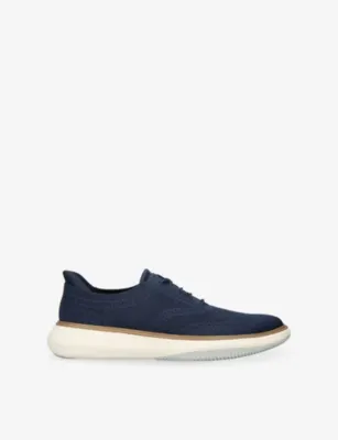 COLE HAAN Grand Phaze Stitchlite™ Knitted and Leather Oxford Shoes - EUR 43.5 / 9.5 UK MEN in Navy – Mens | Smart shoes | Oxford shoes