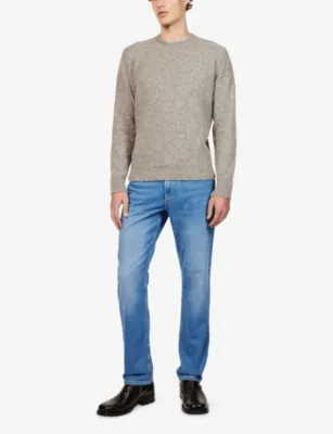 VINGT QUATRE Hardy Straight-Leg Stretch-Denim Blend Jeans in LIGHT BLUE, additional product view 2
