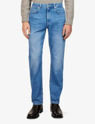 VINGT QUATRE Hardy Straight-Leg Stretch-Denim Blend Jeans in LIGHT BLUE, additional product view 3
