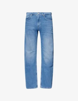 VINGT QUATRE Hardy Straight-Leg Stretch-Denim Blend Jeans in LIGHT BLUE – Mens | Jeans | Straight Leg