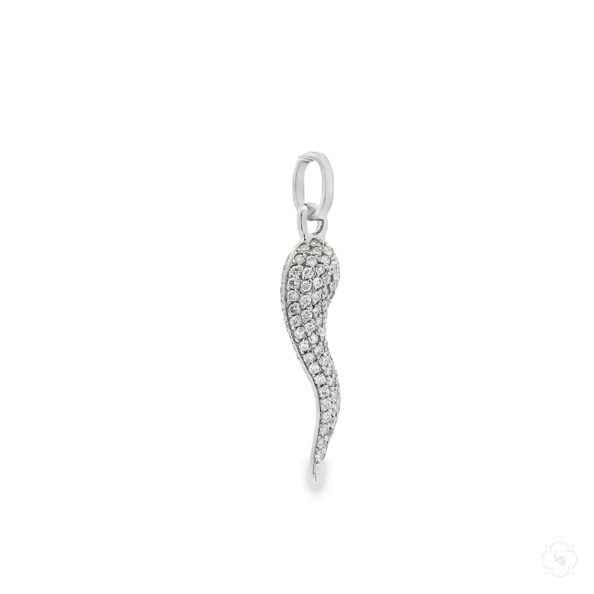 RINA - For Him FACTORY Mini Diamond Italian Horn Pendant 30609 in Rose Gold – Pendant