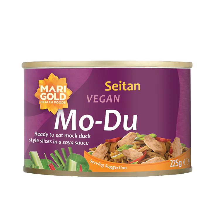 Marigold Mo-Du (Mock Duck) Seitan Slices 225g – Food & Drink > Food Cupboard > Meat-Free Alternatives
