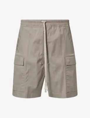 RICK OWENS Cargobela Patch-Pocket Cotton-Blend Shorts