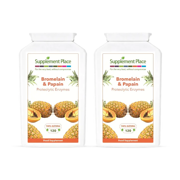 Supplement Place Bromelain & Papain Proteolytic Enzymes | 240 Capsules