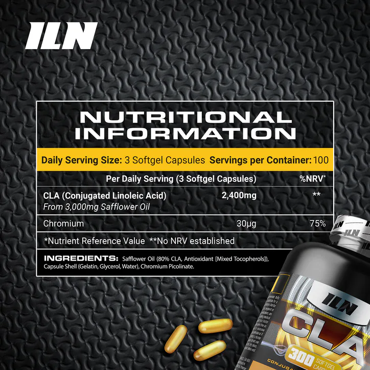 Iron Labs Nutrition CLA Softgels - 3,000mg Providing 2,400mg CLA Per Serving - 300 Softgels, additional product view 2
