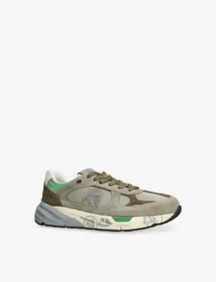 PREMIATA Mase Suede and Mesh Trainers - EUR 40 / 6 UK MEN in TAUPE COMB, additional product view 3