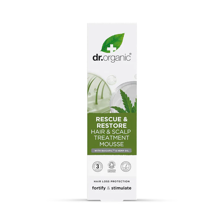 Dr Organic Rescue & Restore Hair & Scalp Treatment Mousse 150ml detail 2