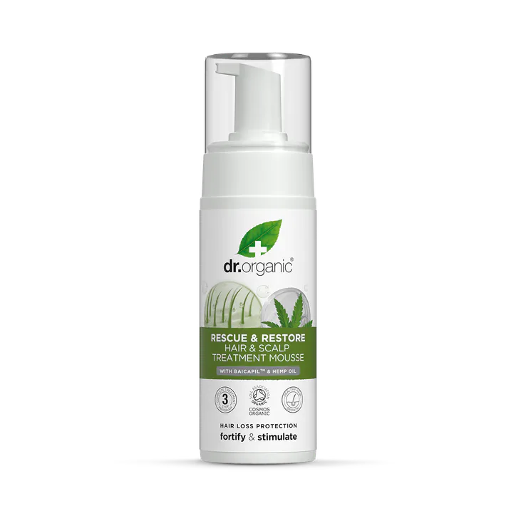 Dr Organic Rescue & Restore Hair & Scalp Treatment Mousse 150ml detail 3