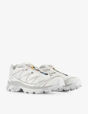 SALOMON XT-6 quick-lace mesh low-top trainers - 5.5 in WHITE WHITE LUNAR ROCK, additional product view 3
