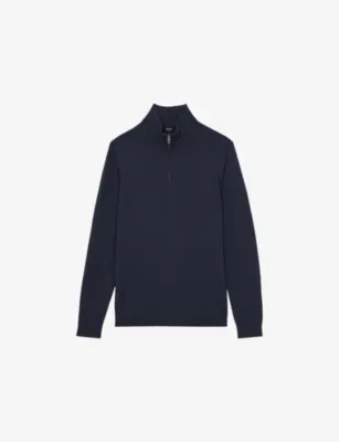 REISS Blackhall Half-Zip Long-Sleeve Merino-Wool Jumper