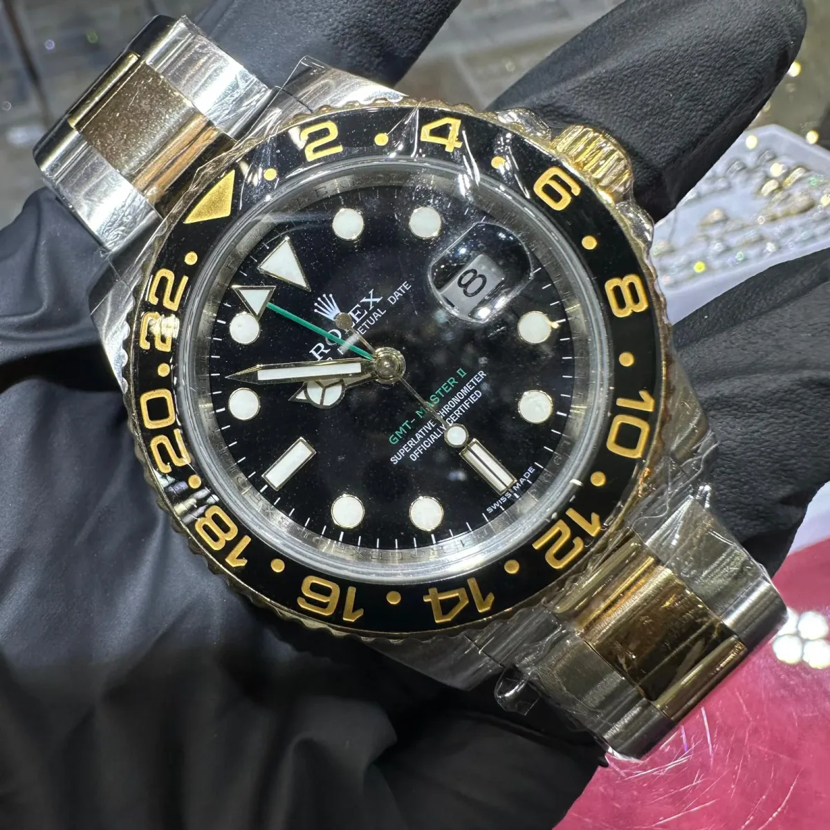 ANKUR - For Him WATCHES Rolex GMT-Master II 40mm | Two Tone Yellow Gold | Black Dial – Watch