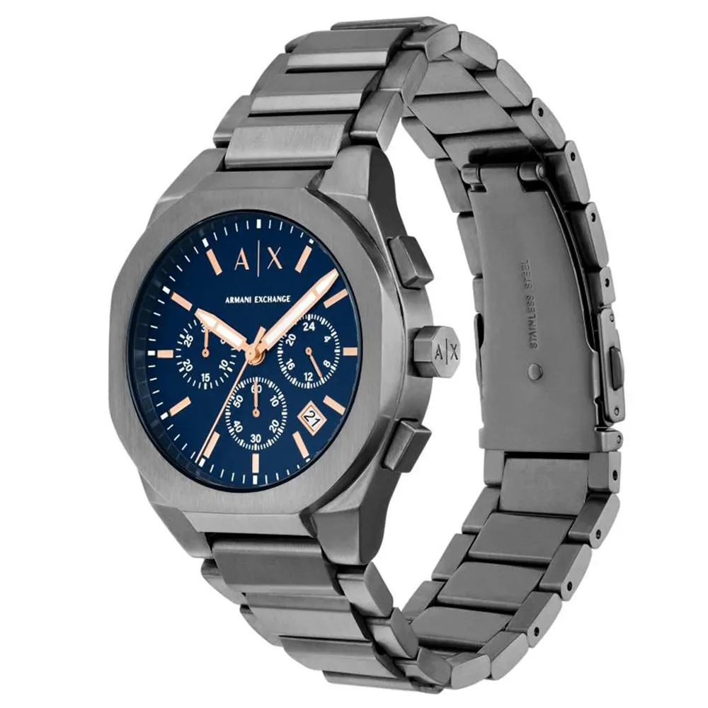 Armani Exchange Sync Chronograph Gunmetal Stainless Steel Mens Watch detail 3