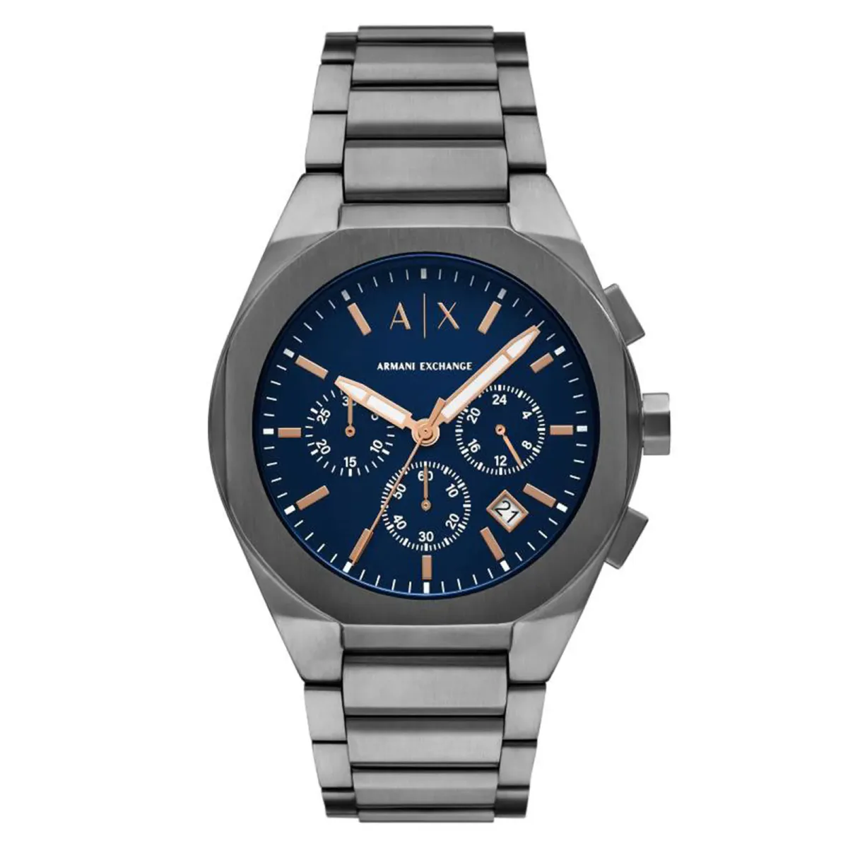 Armani Exchange Sync Chronograph Gunmetal Stainless Steel Mens Watch