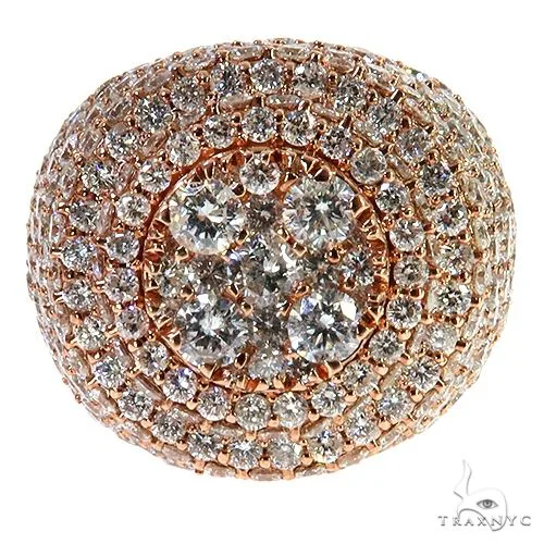 AHMED - MOON JEWELRY 10K Gold Diamond Ring 67926 in Rose / 8 – Ring