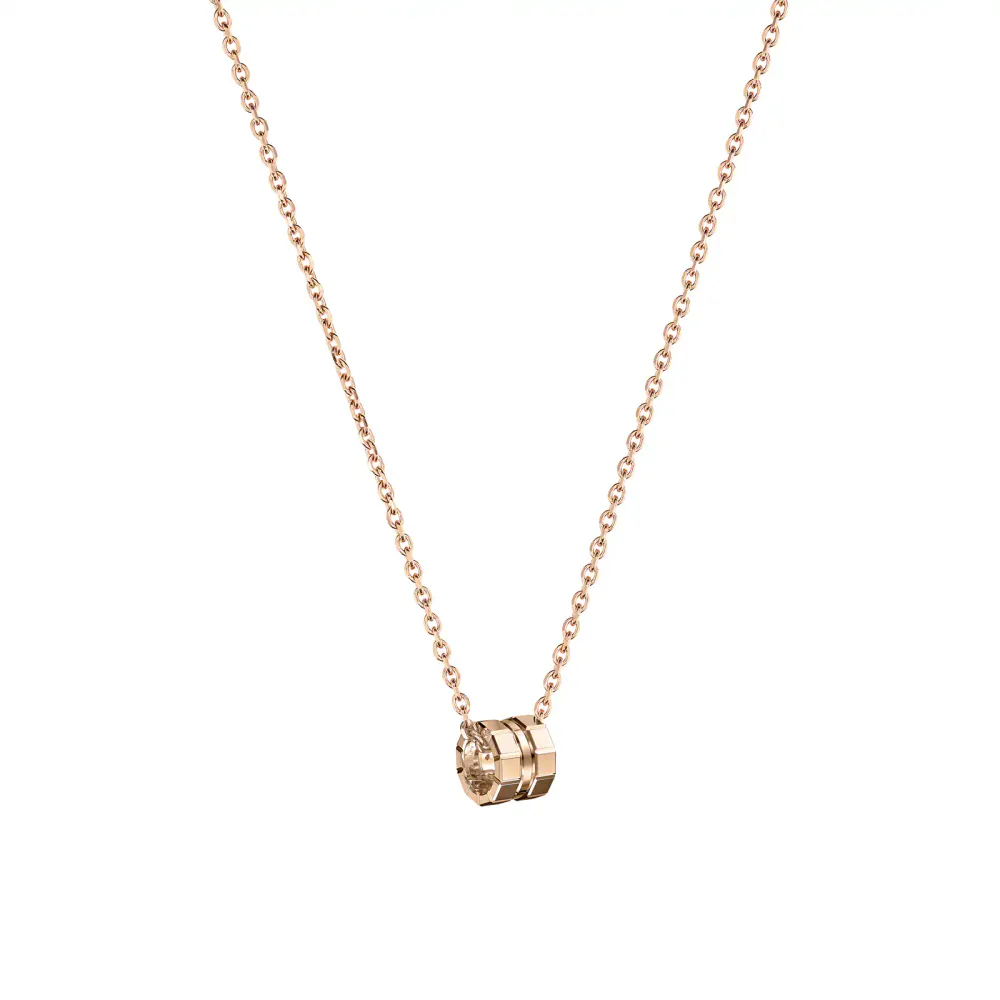 Chopard Ice Cube Pendant Necklace In Ethical 18ct Rose Gold detail 2