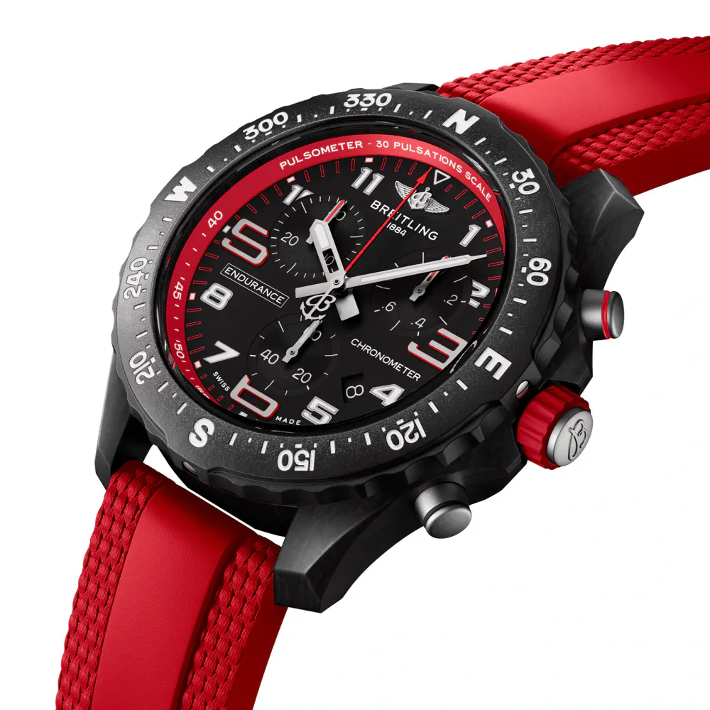 Breitling Endurance Pro 38mm Unisex Watch Red Rubber detail 3