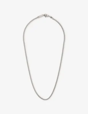 CLOCKS AND COLOURS Rounded Box Chain Stainless-Steel Necklace