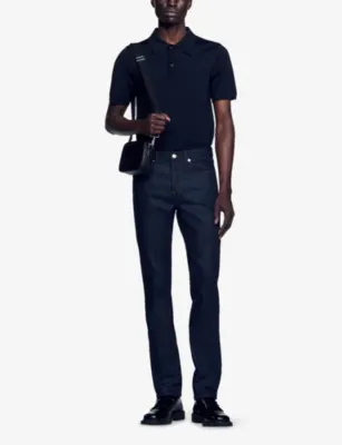 SANDRO Slim-Fit Tapered-Leg Denim Jeans detail 2