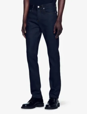 SANDRO Slim-Fit Tapered-Leg Denim Jeans detail 3