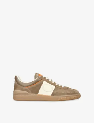 VALENTINO GARAVANI Upvillage Suede Low-Top Trainers - EUR 43 / 9 UK MEN in Beige – Mens | Trainers | Lace up trainers
