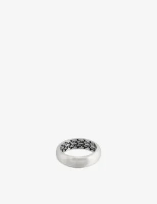 SERGE DENIMES Spine Sterling Silver Band Ring - U