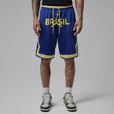Jordan Men's Mesh Diamond Shorts - Old Royal/Yellow Pulse